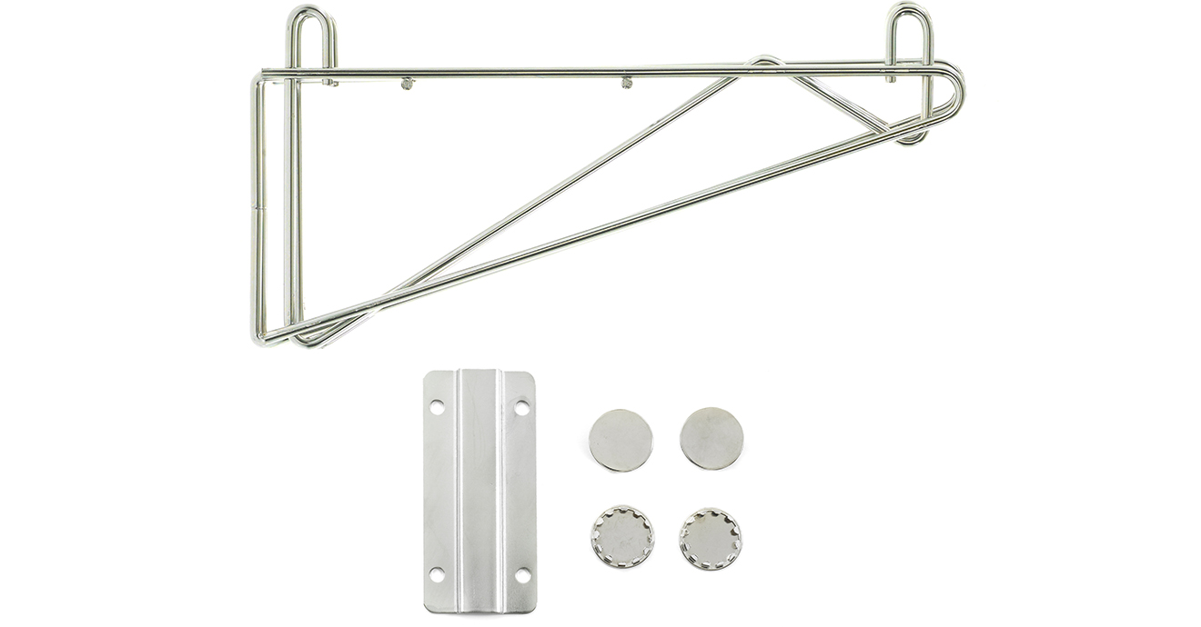 Olympic Double Support Direct Wall Mount, Chrome