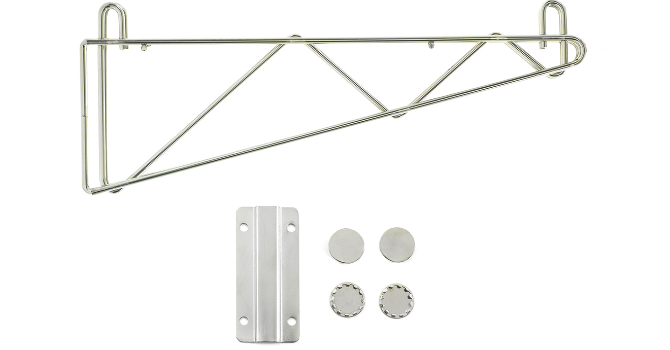 Olympic Double Support Direct Wall Mount, Chrome