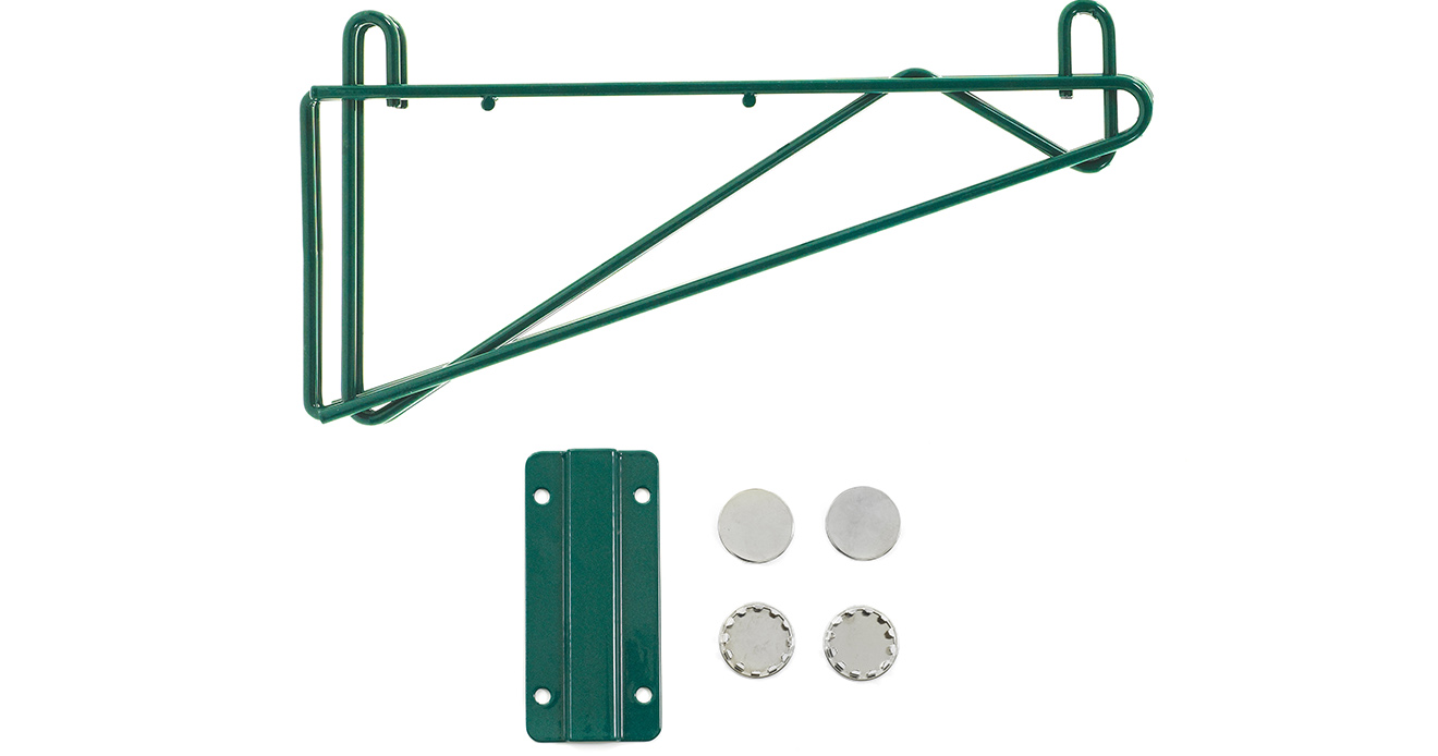 Olympic Double Support Direct Wall Mount, Green Epoxy