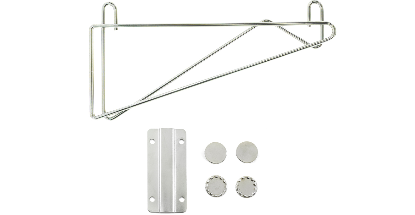 Olympic Single Support Direct Wall Mount, Chrome