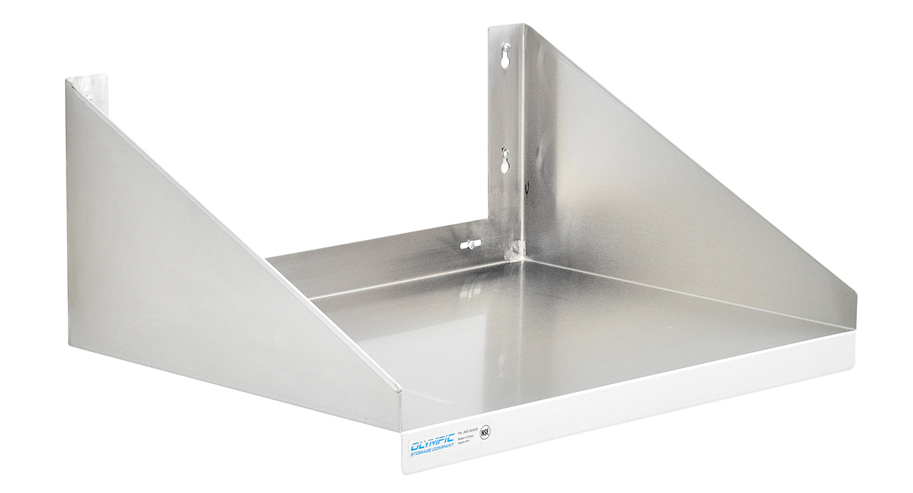 Olympic Stainless Steel Microwave Wall Shelf
