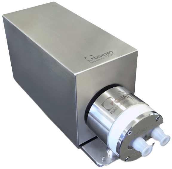 Quattroflow QF1200 Series 4-Piston Diaphragm Pump with Single-Use Chambers