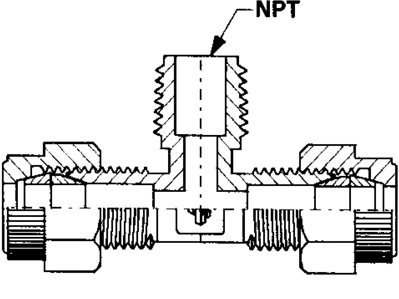 Saint-Gobain PharmaFluor Male Branch Tee Fitting