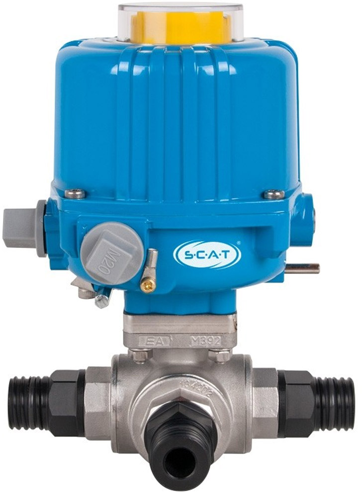 SCAT Lab Safety 3-Way Ball Valve