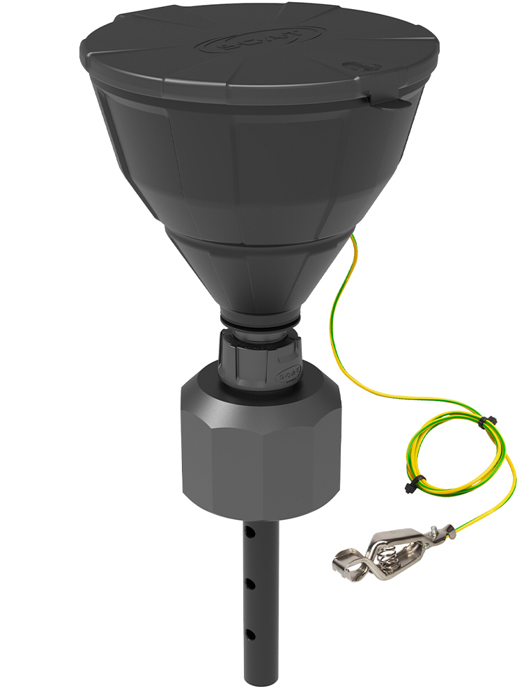 SCAT Lab Safety B83 ARNOLD Safety Funnel with Ball Valve