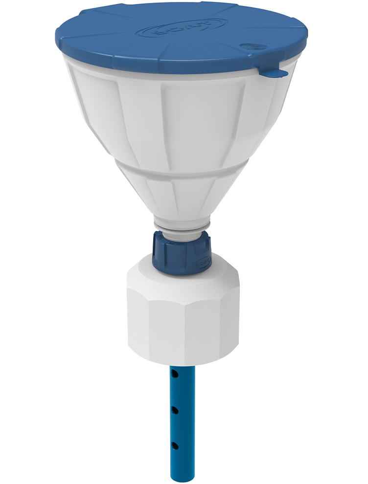 SCAT Lab Safety B83 ARNOLD Safety Funnel with Ball Valve