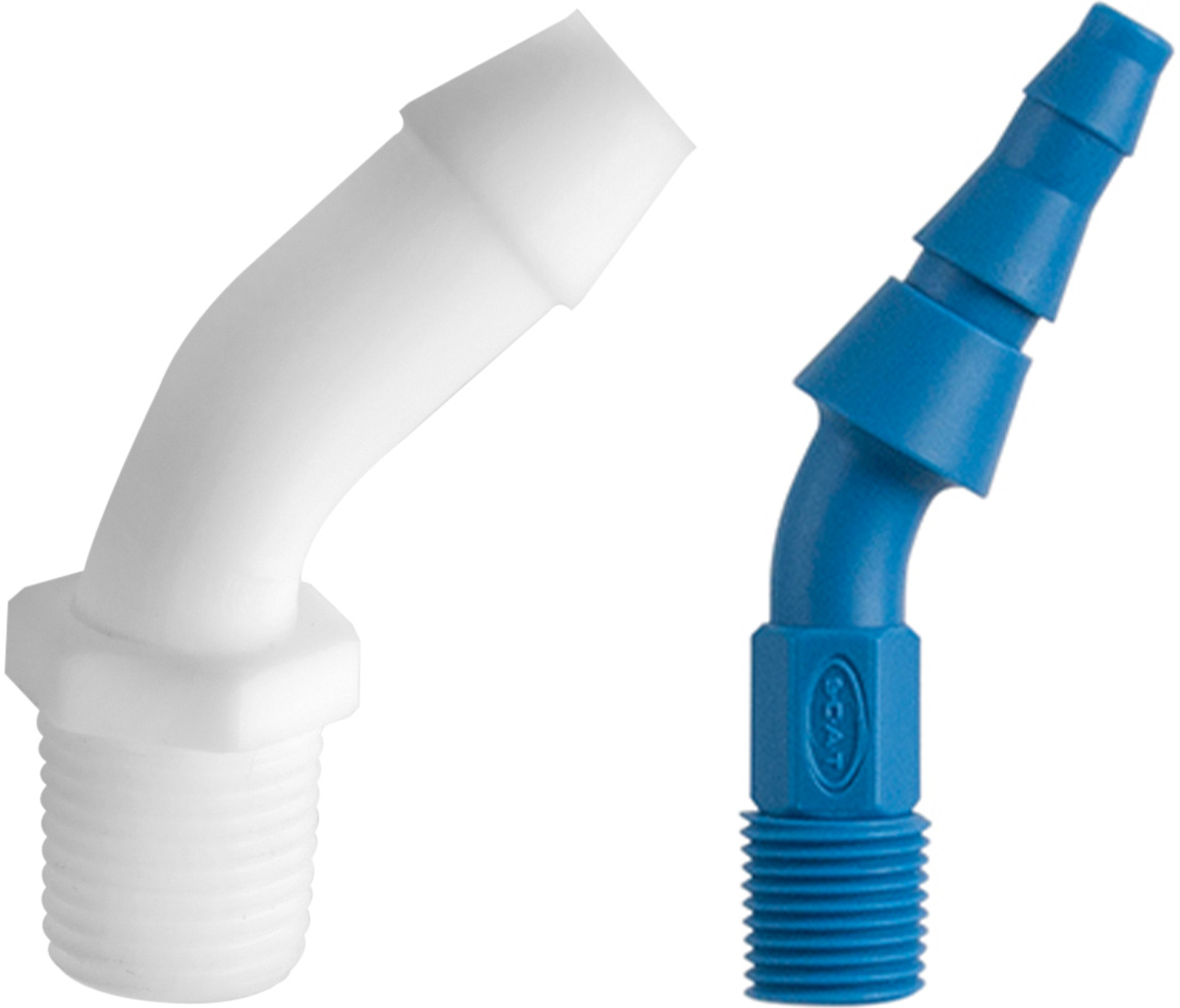 SCAT Lab Safety Curved Tube Connector