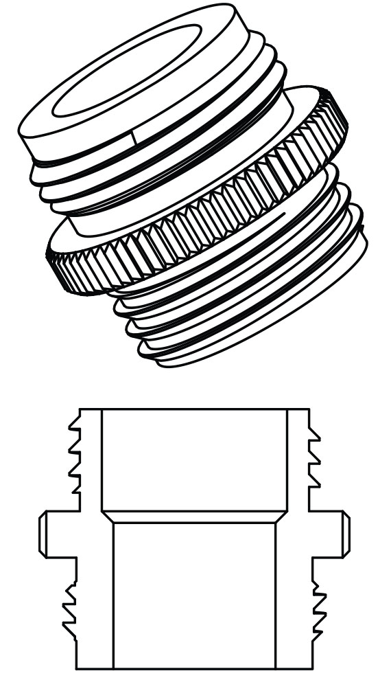 SCAT Lab Safety External Thread Adapter