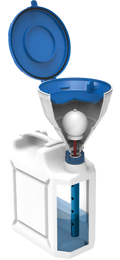 SCAT Lab Safety S50 ARNOLD Safety Funnel with Ball Valve