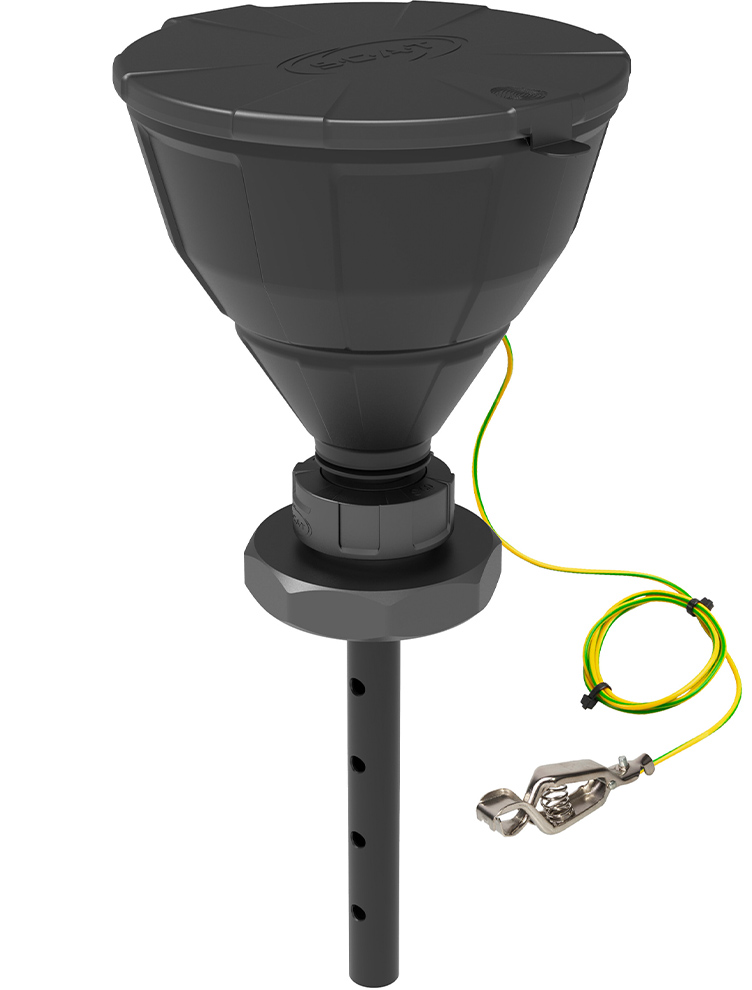 SCAT Lab Safety S95 ARNOLD Safety Funnel with Ball Valve
